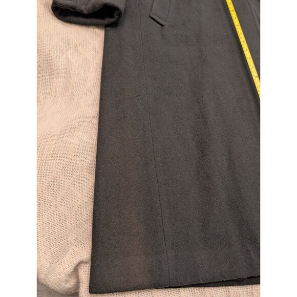 Albert Nipon Gold Label Wool/Cashmere Blend 14P Full Length Black Trench Coat - Picture 9 of 12